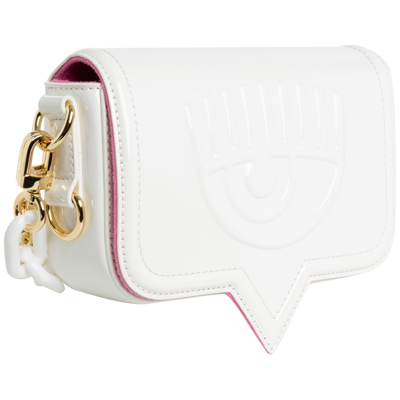 Shop Chiara Ferragni Women's Cross-body Messenger Shoulder Bag   Eyelike Small In White