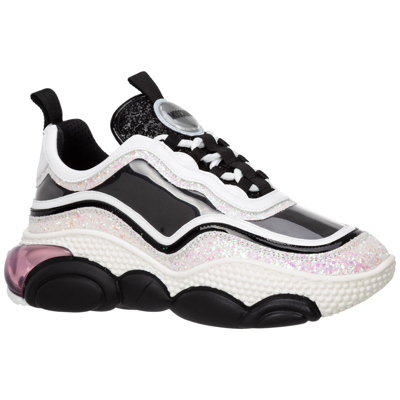 Women's Glitter Chunky Low-top Sneakers In Black Women's Glitter Chunky Low-top Sneakers In Black
