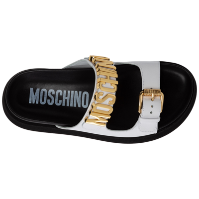 Shop Moschino Women's Sandals In White