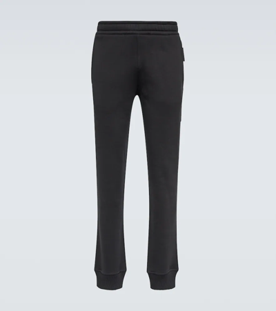 Shop Burberry Stephan Cotton-blend Sweatpants In Black