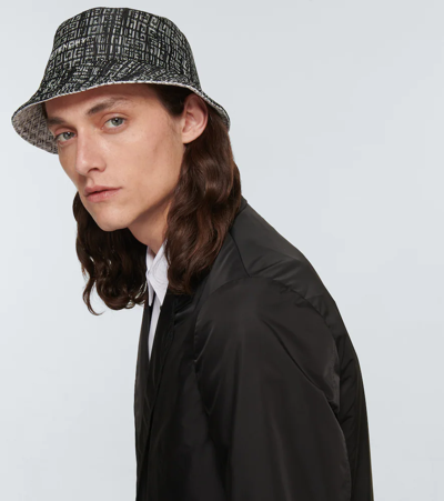 Shop Givenchy Embroidered 4g Reversible Bucket Hat In Black