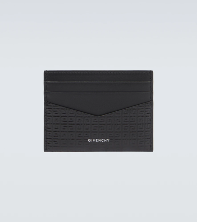 Shop Givenchy Logo Leather Card Holder In Black