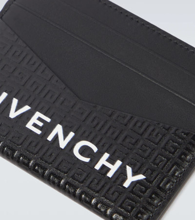 Shop Givenchy Logo Leather Card Holder In Black