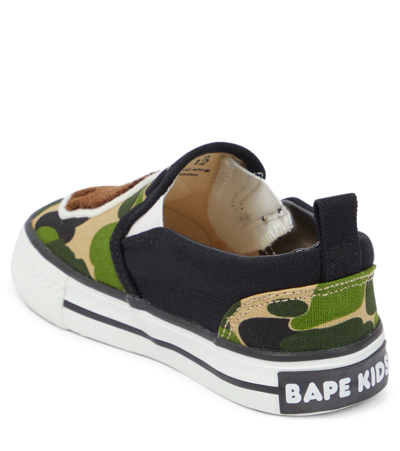 Shop Bape Baby Printed Slip-on Sneakers In Green