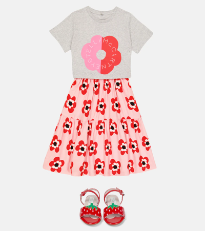 Shop Stella Mccartney Floral Skirt In Rosa/multicolor