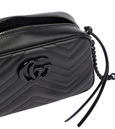 Shop Gucci Gg Marmont Small Shoulder Bag In Nero/nero