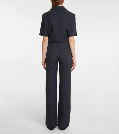 Shop The Row Shanon High-rise Straight Pants In Navy