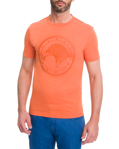 Shop Stefano Ricci Men's Tonal Graphic T-shirt In Orange