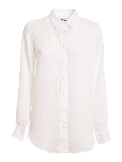 Polo Ralph Lauren Camicia In Lino Bianca 200782777001 In White | ModeSens