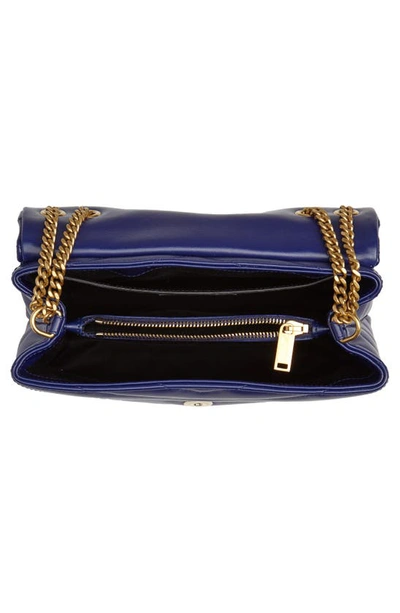 Shop Saint Laurent Small Loulou Leather Shoulder Bag In Saphir