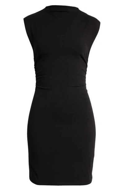 Reformation Alden Funnel Neck Dress In Black
