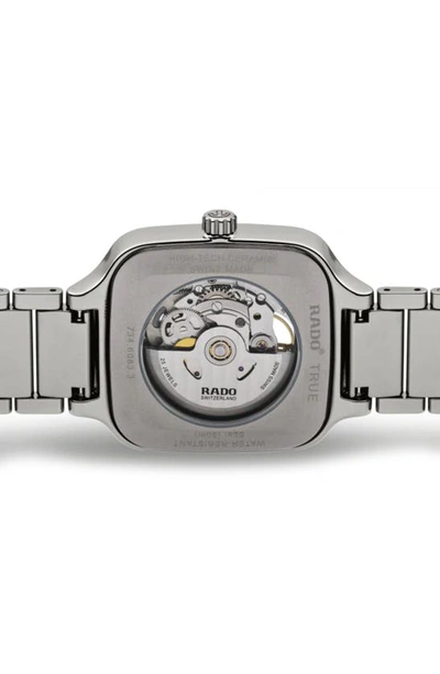Rado R27083202 True Square Automatic Open Heart High-tech Ceramic Watch In Blue