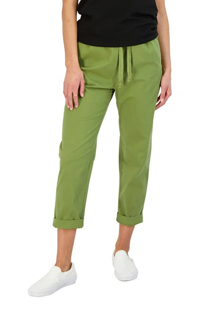 Shop Goodlife Stretch Cotton Drawstring Pants In Cedar