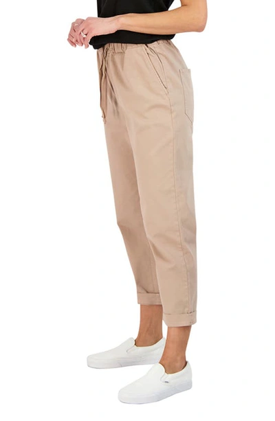 Shop Goodlife Stretch Cotton Drawstring Pants In Timber