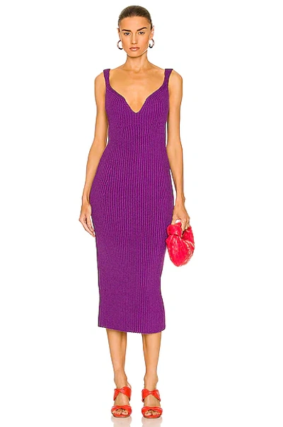 Shop Khaite Alessia Dress In Grape