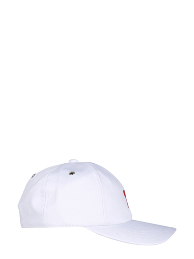 Shop Ami Alexandre Mattiussi Logo Embroidery Baseball Hat  Unisex In White
