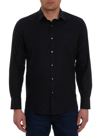 Shop Robert Graham Bayview Long Sleeve Button Down Shirt In Black