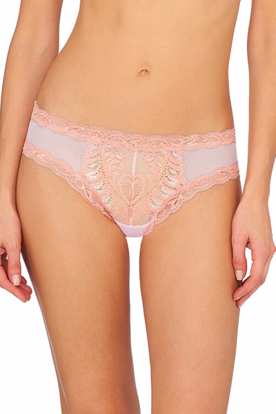 Shop Natori Feathers Hipster Panty In Ribbon Pink/peach Pink