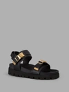 BUSCEMI BUSCEMI - BLACK SANDALS - GOLD BUCKLE CLOSURES - BLACK RUBBER SOLE - 100% LEATHER - MADE IN ITALY