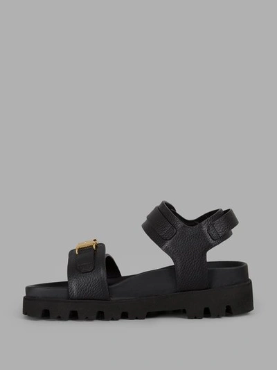 Shop Buscemi - Black Sandals - Gold Buckle Closures - Black Rubber Sole - 100% Leather - Made In Italy