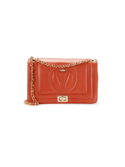 Valentino By Mario Valentino Women's Alice Leather Shoulder Bag In Pumpkin  | ModeSens