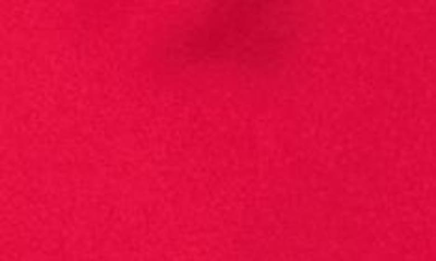Renee C Satin Slit Midi Skirt In Red