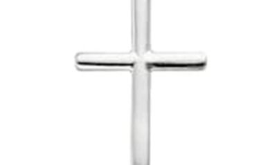 Simona Sterling Silver Center Infinity With Hanging Chain And Cross Necklace