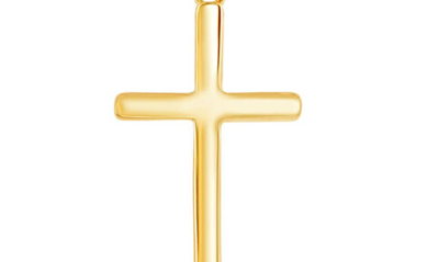 Simona Sterling Silver Center Infinity With Hanging Chain And Cross Necklace In Gold