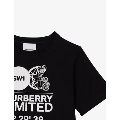 Shop Burberry Joel Logo-print Cotton T-shirt 3-14 Years In Black