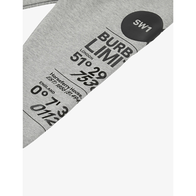 Shop Burberry Joel Logo-print Cotton Jogging Bottoms 3-14 Years In Grey Melange