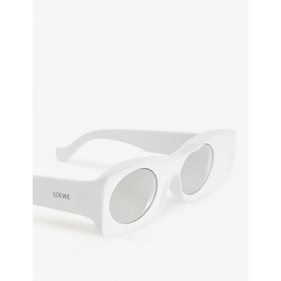 Loewe Paula's Ibiza Rectangle Sunglasses, 49mm In White