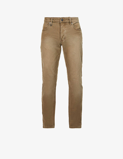 Shop Neuw Lou Brand-patch Slim-fit Stretch-denim Jeans In Desert