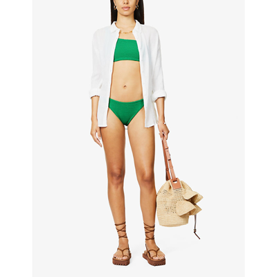 Shop Hunza G Women's Emerald Nancy One-shoulder Bikini Set
