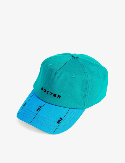 Shop Botter Logo-embroidered Cotton Cap In Ocean Green Turquoise