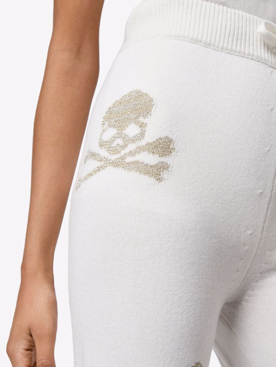 Shop Philipp Plein Skull-print Track Pants In White