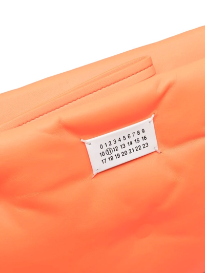 Shop Maison Margiela Glam Slam Zipped Clutch In Orange