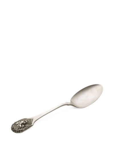 Gucci Lion Head Spoon Set (2-person Setting) In Silver