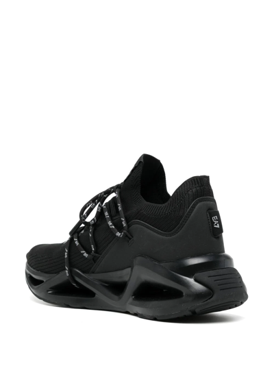 Ea7 Cut-out Chunky Sneakers In Schwarz