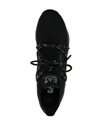 Ea7 Cut-out Chunky Sneakers In Schwarz