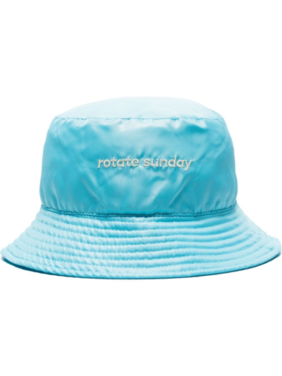 Shop Rotate Birger Christensen Bianca Logo Bucket Hat In Blau