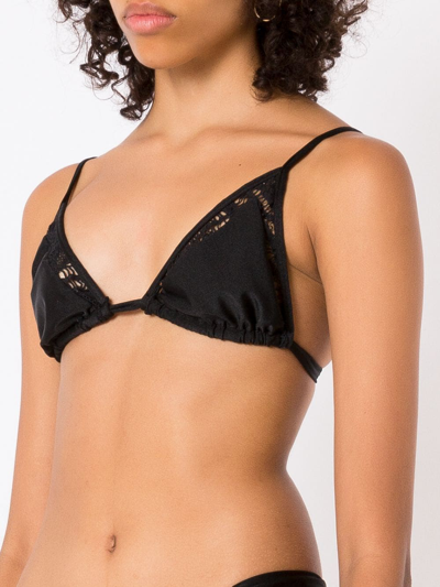 Shop Martha Medeiros Raissa Triangle Bikini Top In Black