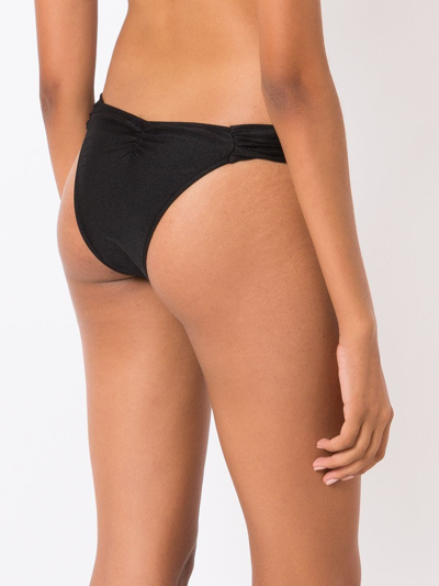 Shop Martha Medeiros Raissa Low-cut Bikini Bottoms In Black