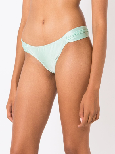 Shop Martha Medeiros Raissa Low Bikini Bottoms In Green