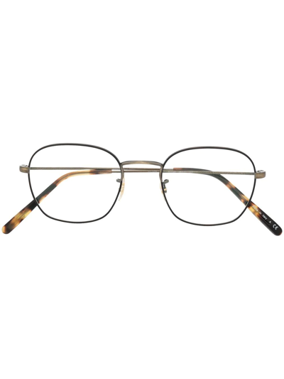 Shop Oliver Peoples Allinger Square-frame Glasses In Brown