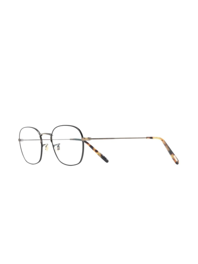 Shop Oliver Peoples Allinger Square-frame Glasses In Brown