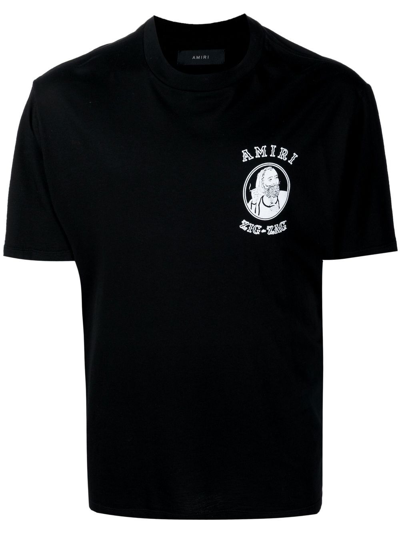 Shop Amiri Graphic-print Cotton T-shirt In Schwarz