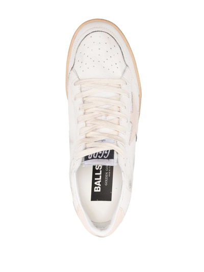 Shop Golden Goose White Ball Star Low-top Sneakers