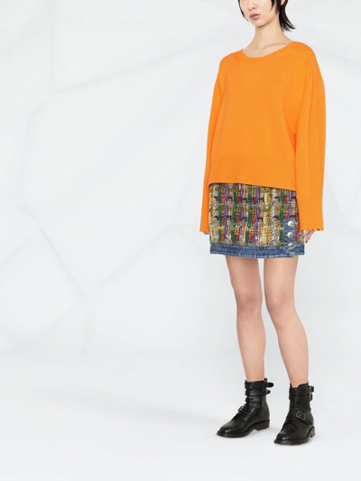 Shop Dorothee Schumacher Virgin Wool-cashmere Jumper In Orange