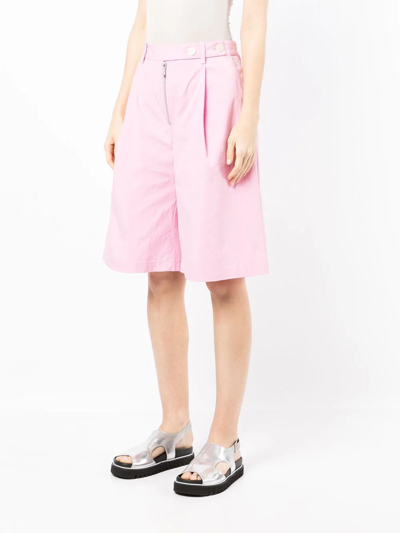 Shop Baum Und Pferdgarten Wide-leg Knee-length Shorts In Pink