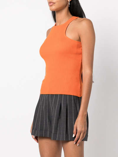 Monse Ribbed-knit Vest Top In Orange